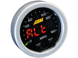 AEM X-Series GPS Speedometer Gauge 0-160mph / 0-240kph Accessory Kit Silver Bezel & White Faceplate AEM Electronics