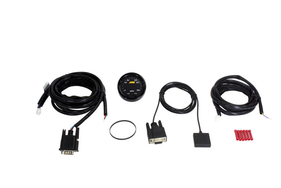 AEM X-Series GPS Speedometer Gauge 0-160mph / 0-240kph Black Bezel & Black Faceplate AEM Electronics