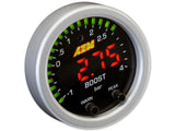 AEM X-Series Boost Pressure Gauge -30-60psi / -1-4bar  Accessory Kit Silver Bezel & White Faceplate AEM Electronics