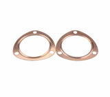 2 x 2.5” Inch Copper Header Exhaust Collector Gaskets Flanges Universal 3 Bolt JSR-DRP