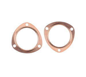 2 x 2.5” Inch Copper Header Exhaust Collector Gaskets Flanges Universal 3 Bolt JSR-DRP