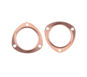 2 x 3" Inch Copper Header Exhaust Collector Gaskets Flanges Universal 3 Bolt USA JSR-DRP