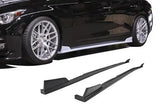 2014-2017 Infiniti Q50 Side Skirts [Matte Black] - KB11228MB Stillen