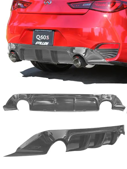 2017-2022 Infiniti Q60 3.0t Rear Diffuser [Unpainted] - KB11235 Stillen