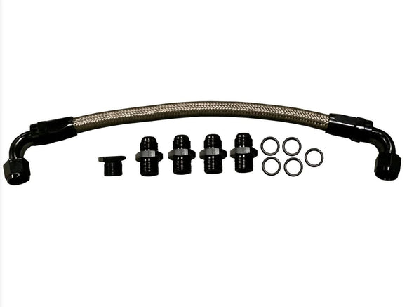 LS Crossover Fuel Line Kit -6AN -8AN S1 LS2 LS3 LS6 LS7 LSX V8 With Adapter Fittings