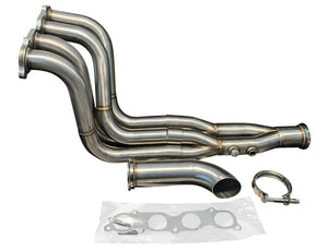 K Series K20 K24 Big Tube Header 4-2-1 Tri-Y Turn Down V Band Exhaust Pipe