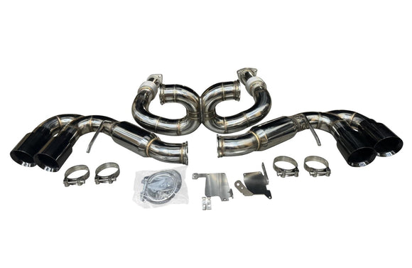 Exhaust for Chevrolet Corvette C8 2020+ Black Tips 6.2L V8 3