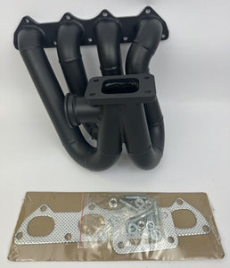 B Series T3 Top Mount Turbo Manifold GSR B16 B18 B20 44mm Ceramic Coated EG EK