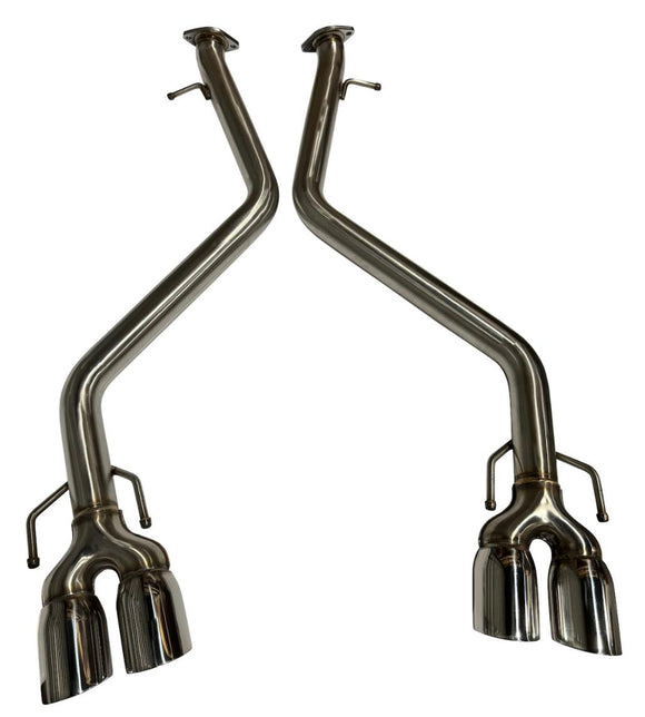 For 17-20 Lexus IS200t IS300 IS350 Muffler Delete Axle Back Quad Tips Exhaust