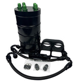 Dual External Fuel Surge Tank 1.5L Canister 6AN Supports 1500HP For Bosch 044