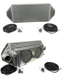 Backdoor Front Mount Intercooler Dual 3" Tucked Full Size Radiator Combo 16AN