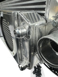 Backdoor Front Mount Intercooler Dual 3" Tucked Full Size Radiator Combo 16AN