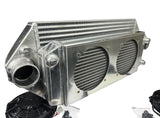 Backdoor Front Mount Intercooler Dual 3" Tucked Full Size Radiator Combo 16AN