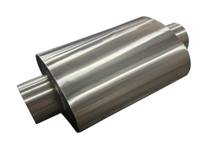 Stainless Steel Universal Flow Series Resonator 14" Muffler 3" Inlet Outlet TIG