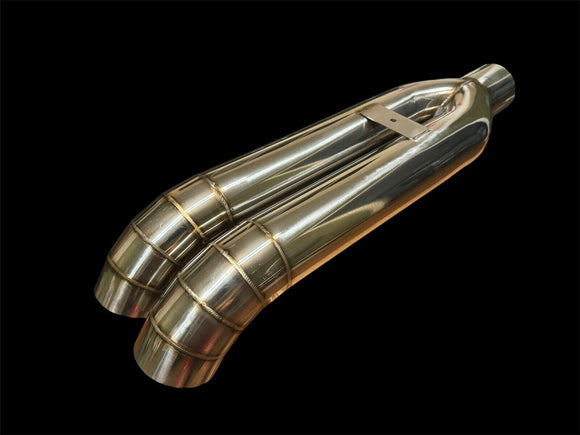 Dual Tip Stainless Steel Blastpipe Blast Pipe 3 inch 3