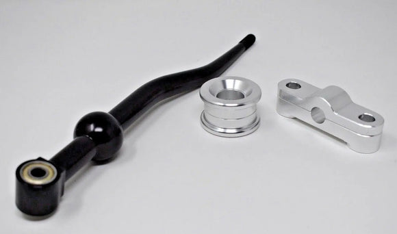 Dual Bend Short Shifter W/ Billet CNC B-Series Shift Linkage Bushings Civic JSR-DRP