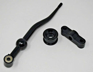 Dual Bend Short Shifter W/ Billet CNC B-Series Shift Linkage Bushings Civic USA JSR-DRP