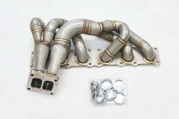 N54 Top Mount Single Front Facing T4 Turbo Manifold w/o WG Ports 135i 335i 535i Z4 Divided (Copy)