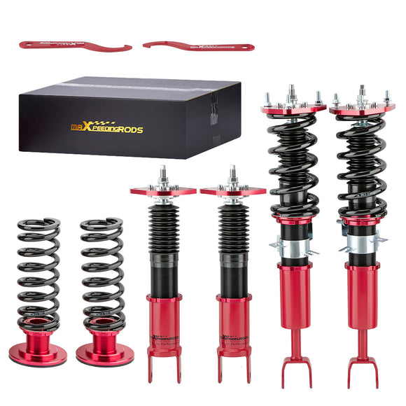 Nissan 350z coilovers Z33 Height Adj. Coilovers Kits Racing Shocks Red lowering kit