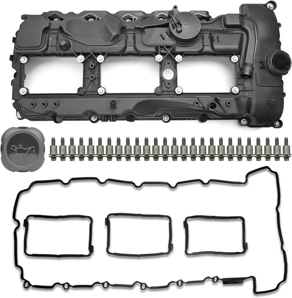 Valve Cover w/ Gasket & Cap for BMW N55 135i 335i 535i 640i 740i X3 X5 X6 3.0L