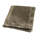 Basalt Fiber Heat Protection Shield - Titanium Color - With eyelets for fixing - 23.85" x 23.85"