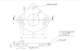 L fitting wastegate adapter for 2 bolt fitting Turbo manifolds