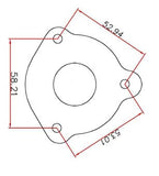 2 bolt wastegate adapter for L fitting Turbo manifolds