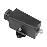 Power Steering Tank Firewall Mount (Right Inlet) + Remote Fill Tank - Black Cap