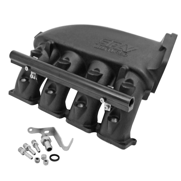 VW MKIV GTI T3 Twin Scroll Top Mount Flange Turbocharger Exhaust Manifold + Cast Aluminum Intake Manifold