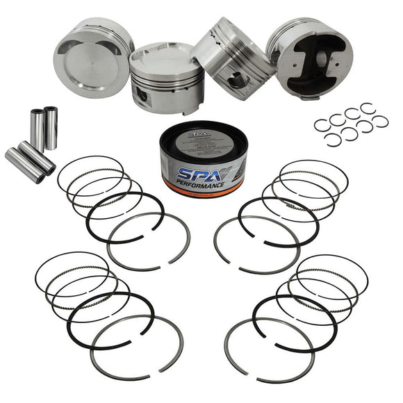 Forged piston and rings set 83mm VW 2.0L 16V ABF + Decompression Head Gasket Spacer - 1.5mm + 136mm head stud set