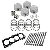 Forged piston and rings set 83.75mm VW ABA 2.0L 8V + Decompression Head Gasket Spacer - 1.5mm + Head stud set