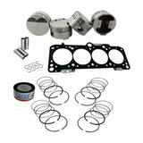 Forged piston and rings set 82.5mm VW  9A 2.0L 16V + VW 8v/16v ABA ABF MLS decompression Head Gasket Spacer - 1.5mm