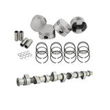 Forged flat top piston and rings set 83.5mm VW 2.0L 8V + Application solid tappets performance camshaft