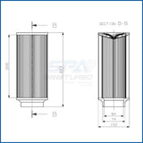 2.5" Scientific air flow filter