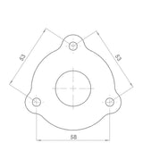 L fitting wastegate block off flange