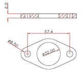 E36 TMB01 turbo manifold Wastegate port flange