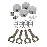 Forged piston and rings set 82,5mm VW 2.0L 8V + VW 144MM X 20MM SUPER A CONNECTING ROD SET 3/8" BOLT (1000HP)