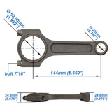 Forged piston and rings set 83.75mm VW ABA 2.0L 8V + VW 159mm x 20mm High Performance Basic Connecting Rod Set 7/16" bolt (1100hp)