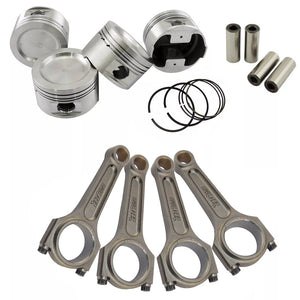 FORGED PISTON SET 83.75MM 1.8L 8V VW 1.8 8V + VW 144MM X 20MM SUPER A CONNECTING ROD SET 3/8" BOLT (1000HP)