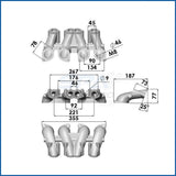 VW MKI MKII GTI 1.8L 2.0L 8v SOHC dual downdraft intake manifold - Black