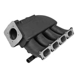 Cast Aluminum Intake Manifold for transverse VW/AUDI 1.8T with 4 injectors Fuel Rail Kit (right side OEM throttle) - Black