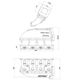 Cast Aluminum Intake Manifold for transverse VW/AUDI 1.8T with 4 injectors Fuel Rail Kit (left side without throttle bolt holes) - Black