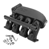 Cast Aluminum Intake Manifold for transverse VW/AUDI 1.8T with 4 injectors Fuel Rail Kit (left side OEM throttle) - Black