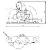 2.0L TSI / FSI T3 Twin Scroll Turbo Exhaust Manifold Transverse Engines + Aluminum intake manifold - NEW VERSION!