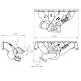 VW B5 T3 top mount turbo twin scroll manifold wastegate V-Band + 252 / 260 High Performance Camshaft set