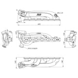 BMW E36 325 328 M3 (M50/M52/M54) TWIN SCROLL TOP MOUNT CAST TURBO MANIFOLD V-BAND WASTEGATE