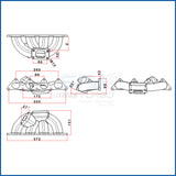 Lancer 4G92 4G93 T3 turbo manifold