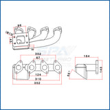 Chevy Euro C20NE longitudinal T3 turbo manifold