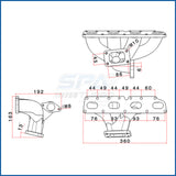 Chevy Euro / Lotus 2.0L 16v C20XE C20LET T3 turbo manifold