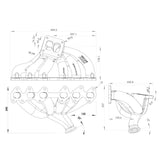 TOYOTA / LEXUS 2JZ-GTE T4 TOP MOUNT TWIN SCROLL CAST TURBO MANIFOLD V-BAND WASTEGATE + COMETIC MLS EXHAUST MANIFOLD GASKET